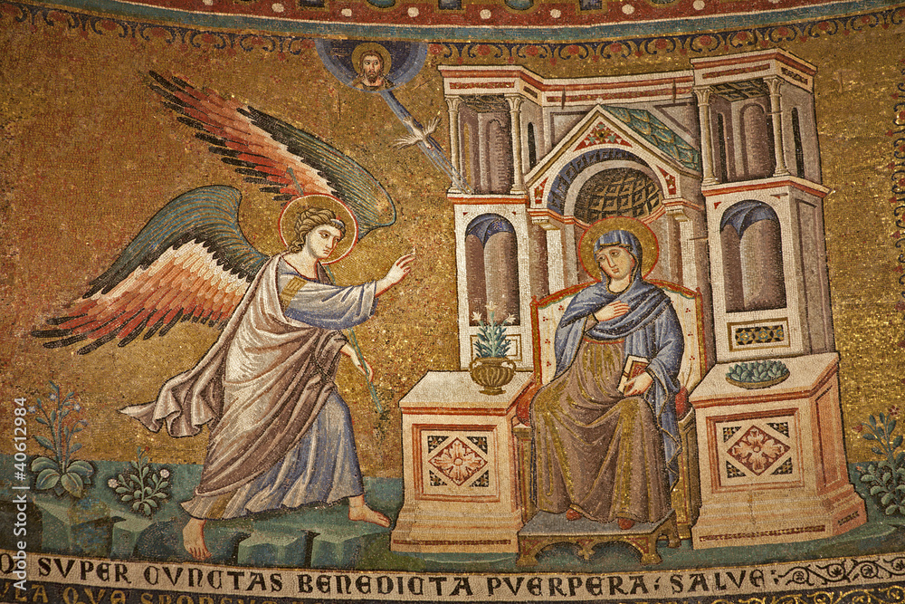 Rome - mosaic of Annuntiation - Santa Maria in Trastevere