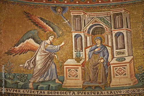 Rome - mosaic of Annuntiation - Santa Maria in Trastevere