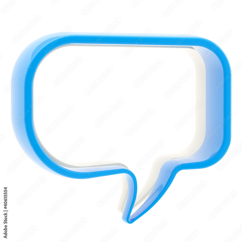 Copyspace text bubble isolated Copyspace text bubble isolated