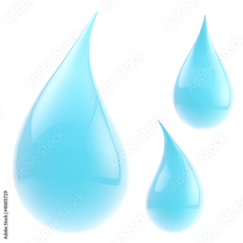 Glossy liquid drops isolated