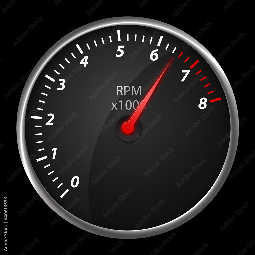 Modern auto speed meter on black,included clipping path Modern auto speed meter on black,included clipping path