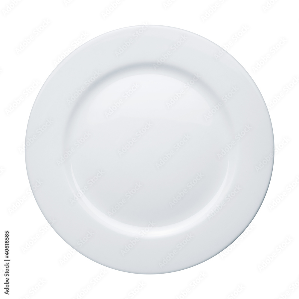 Plate on white background Plate on white background