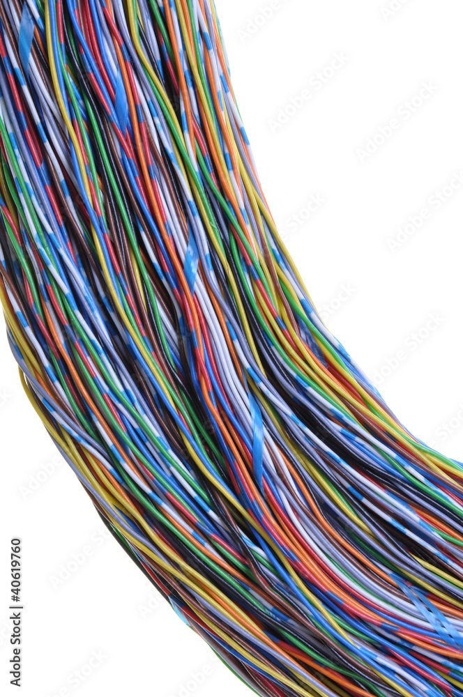 Cables isolated on white background Cables isolated on white background
