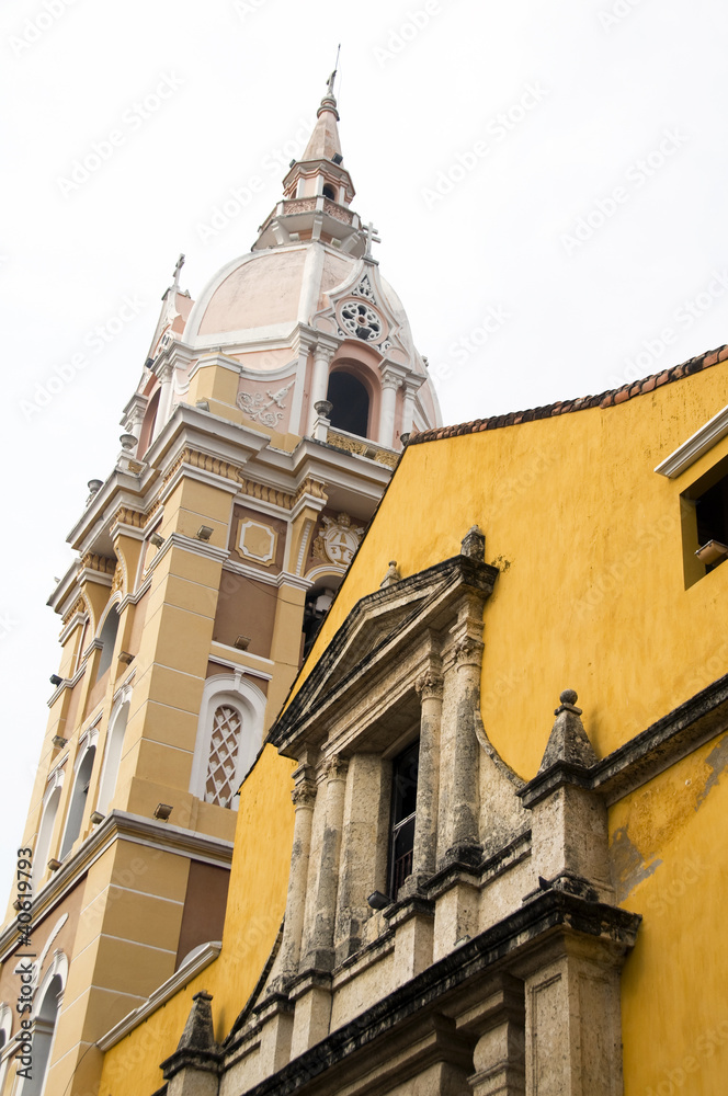 Cathedral  and Temple of Siglo Colombia Cartagena historic archi