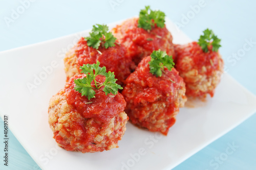 meatballs in tomato sauce photo