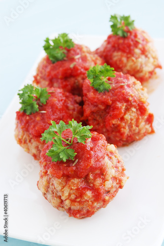 meatballs with parsley