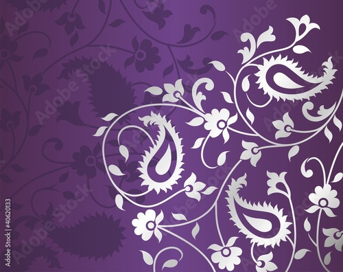 traditional paisley floral pattern , textile swatch, royal India