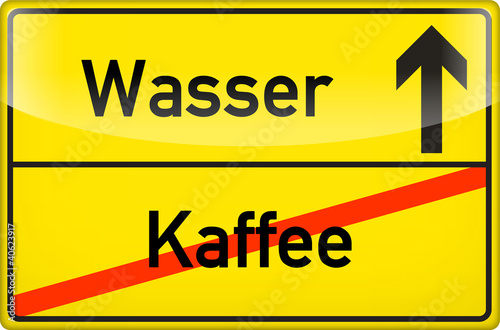 Wasser statt Kaffee