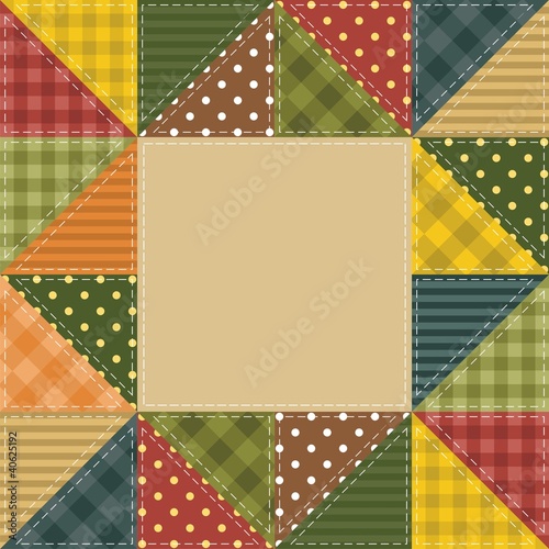 frame with patchwork elements