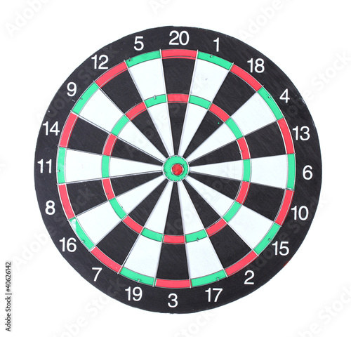 dart board isolated on white