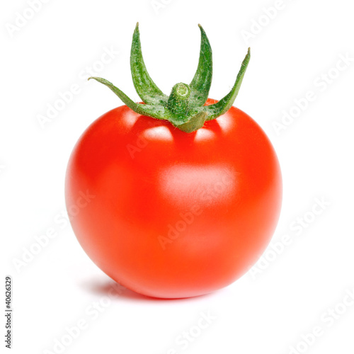 Tomato isolated on white background.