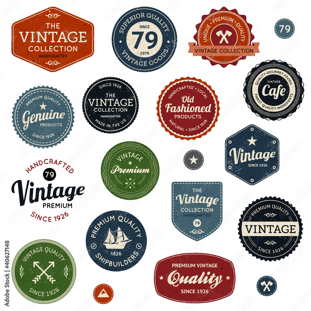 Vintage labels