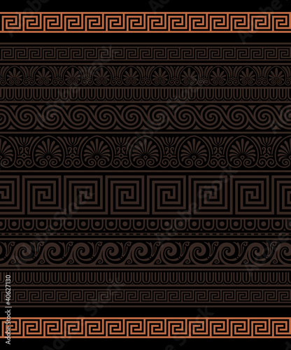 Seamless Greek Ornamental borders