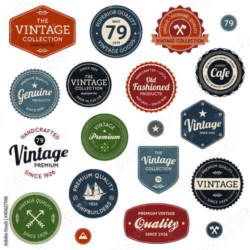 Vintage labels