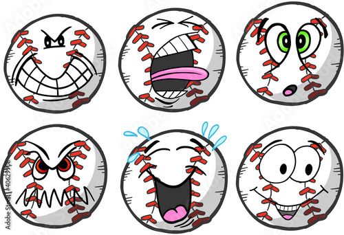 Baseball emotion Sports Icon Vector Illustration