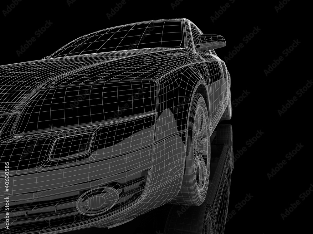 Fototapeta premium Mój własny projekt samochodu 3D