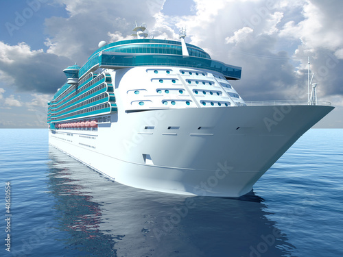 3D illustration of a Cruise Ship
