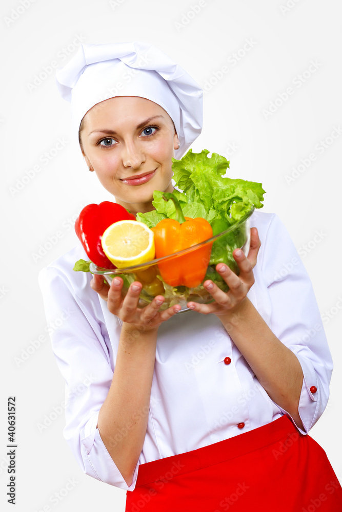 Portrait of a young cook in uniform Portrait of a young cook in uniform