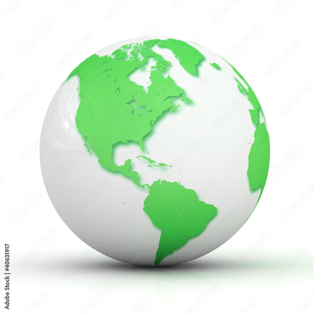 3D green Globe.