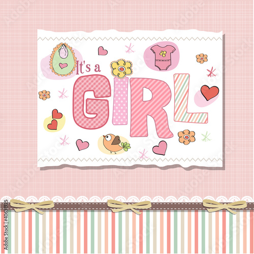 baby girl shower card