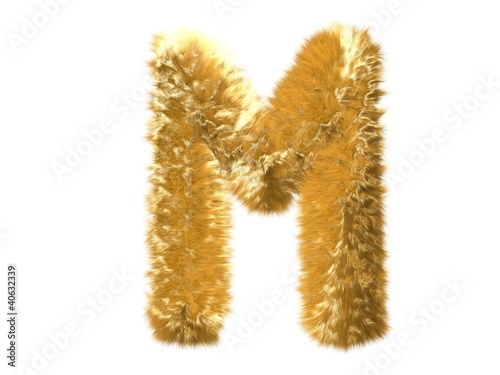Letter M from fur fox alphabet
