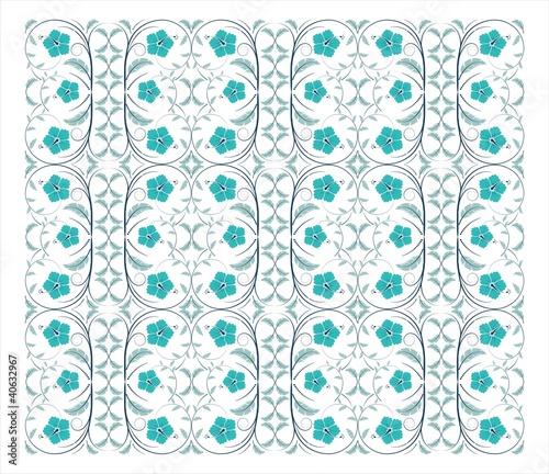 Hibiscus flowers, colorful floral pattern, India