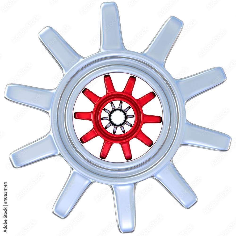 Obraz premium Gears isolated on white. Work concept.
