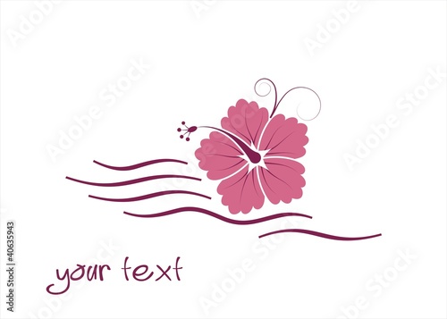 Hibiscus flower, Eco friendly business logo design