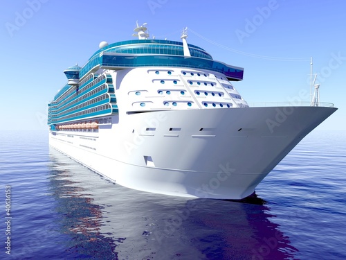 3D illustration of a Cruise Ship