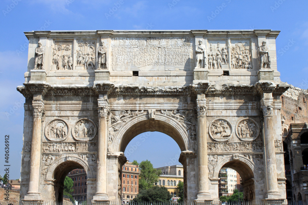 Arch of Constantine and Colosseum