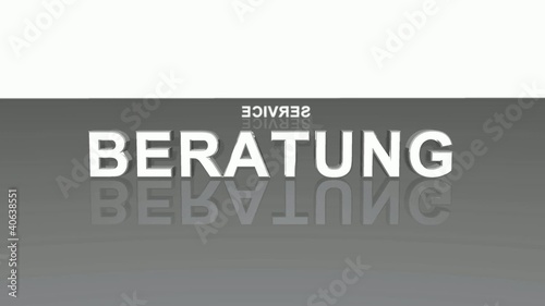 Text Rotation - 100% Beratung Service Kompetenz - Grau Schwarz 2