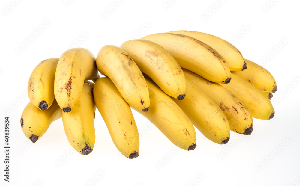 Mini bananas isolated on a white background. Mini bananas isolated on a white background.