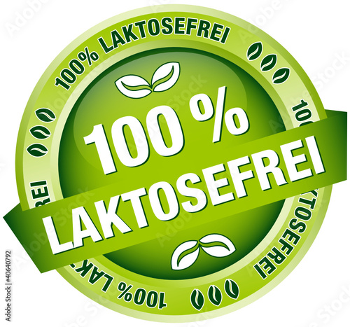 Button Banner "100 % Laktosefrei" grün