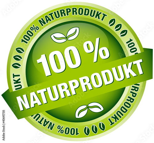 Button Banner "100 % Naturprodukt" grün
