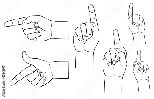 Stinkefinger, zeigende Finger