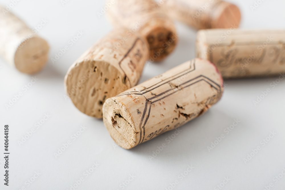 wine corks, closeup