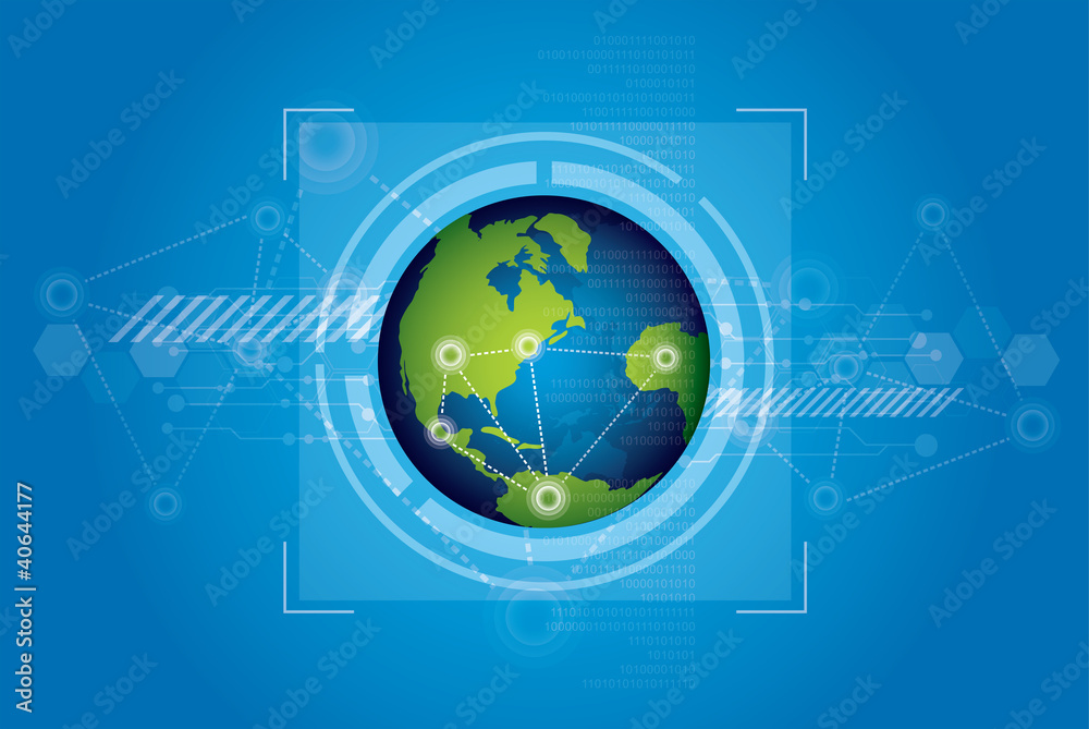 Obraz premium world technology background design