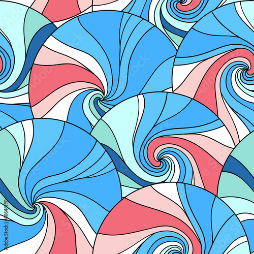 Seamless texture of abstract flowers. Vector background.