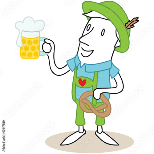 Figur, Lederhosen, Bierkrug, Brezel, Oktoberfest 2