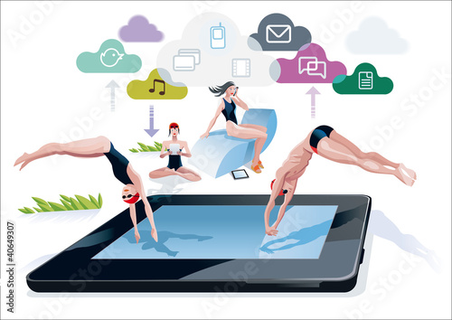 Diving Into A Pool Tablet