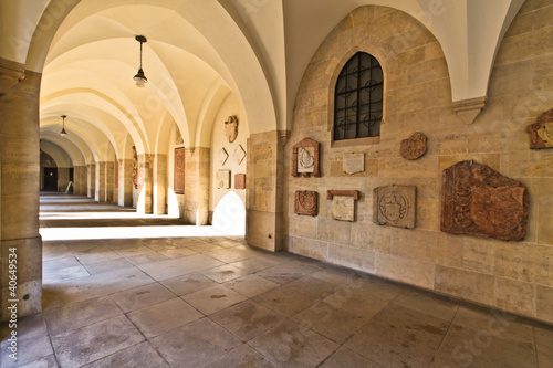 Hallway of the chruch of the minorites (Minoritenkirche), Vienna