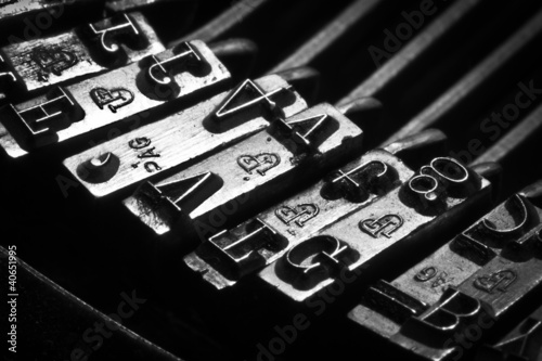 typos of an old typewriter