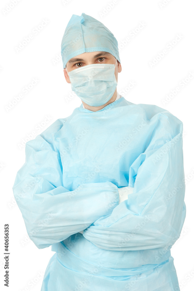 Male surgeon in uniform with arms crossed Male surgeon in uniform with arms crossed