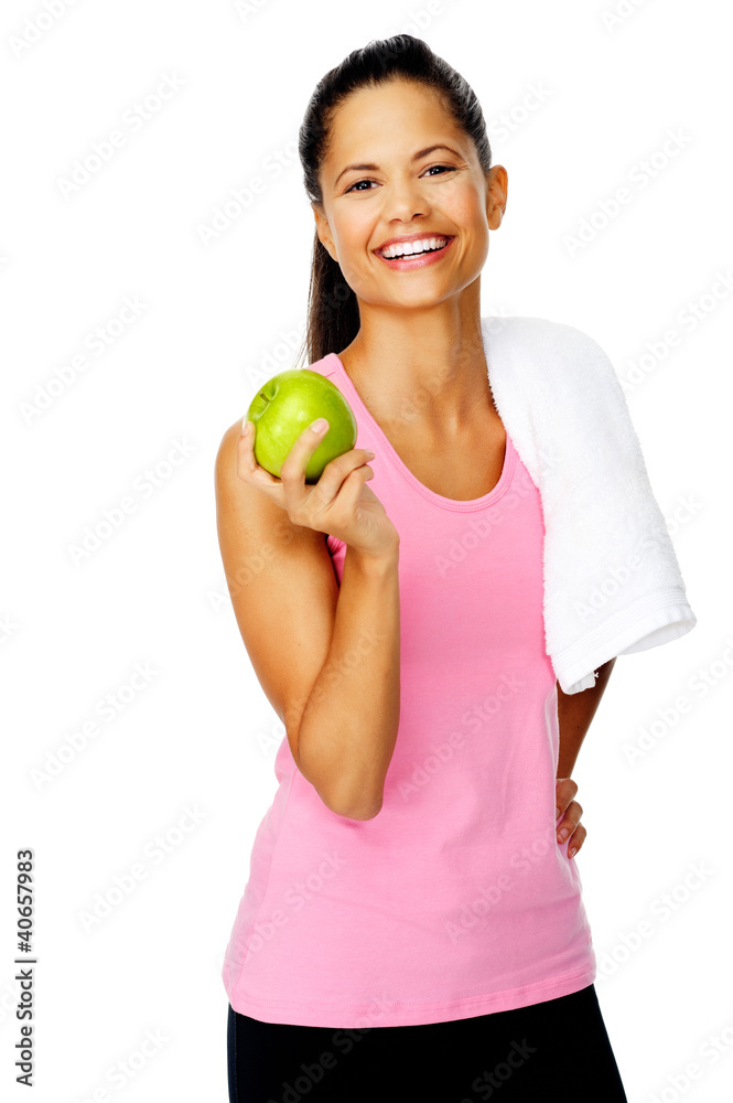 healthy apple gym woman healthy apple gym woman