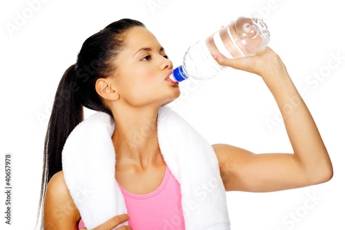 water bottle woman