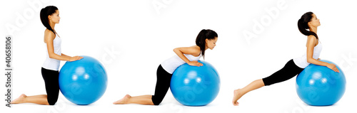 Pilates ball exercise