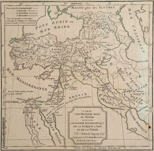 Antique map of ecclesiastical Turkey and Persia