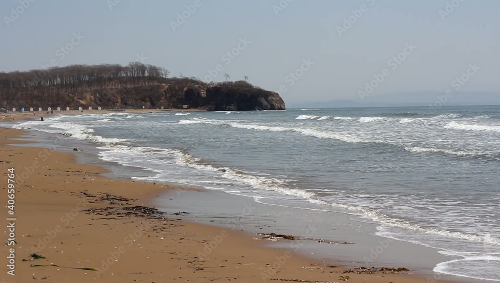 The waves of the beach on the Pacific Ocean The waves of the beach on the Pacific Ocean