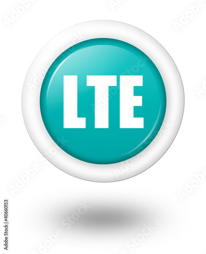 LTE vector icon with shadow photo