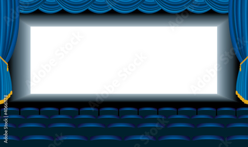 blue cinema hall